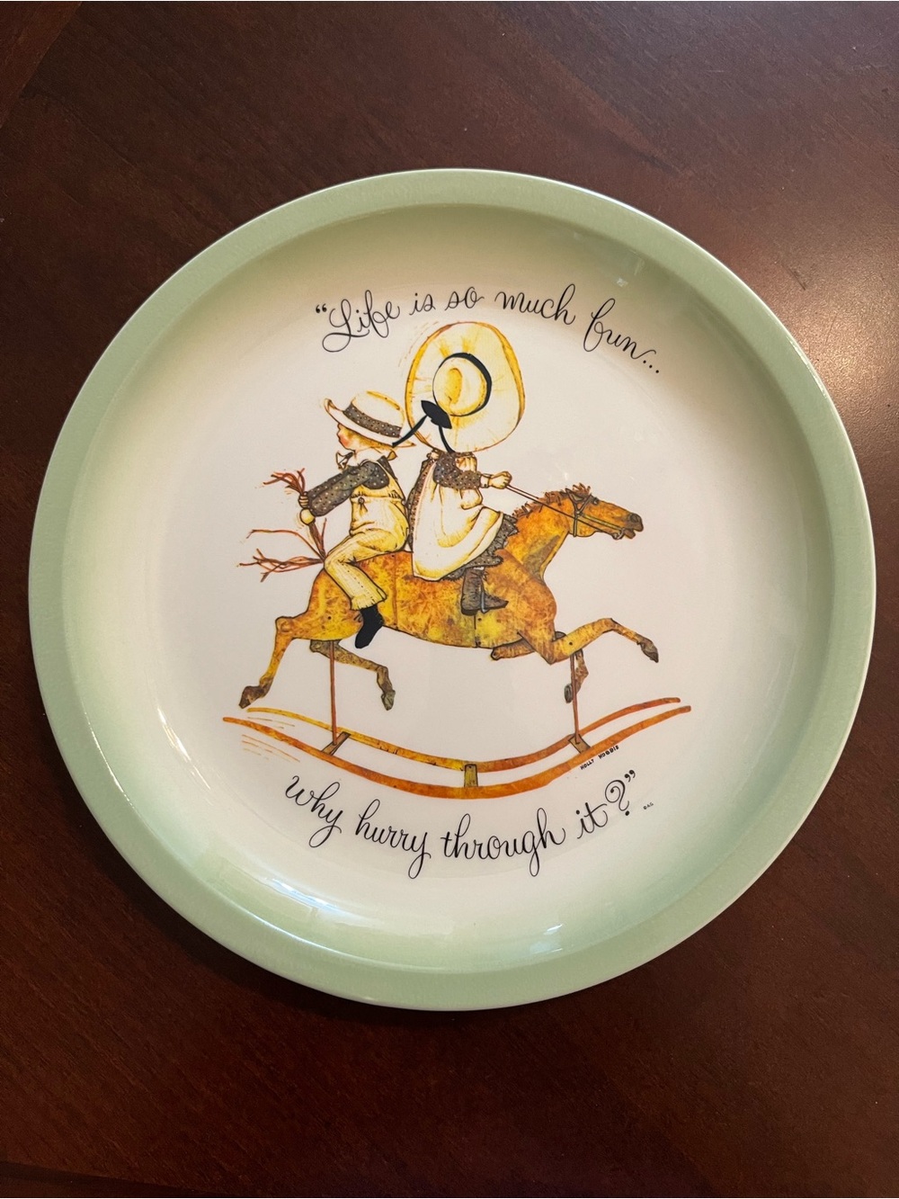 Vintage 1972 Holly Hobbie Collector's Edition Plate 10.25”